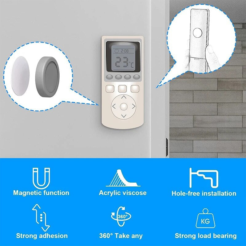 Supports Magnétiques pour Télécommandes - Ensemble de 12 Solutions Élégantes