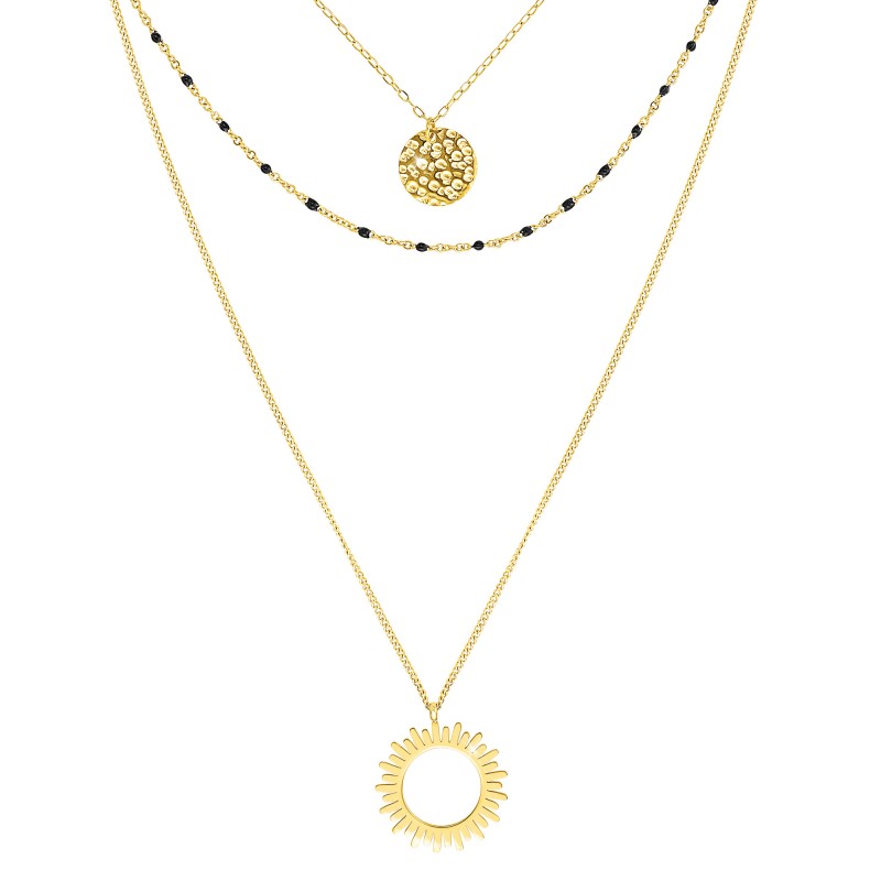 Sautoir Étoile en Acier Inoxydable Doré à l'Or Fin