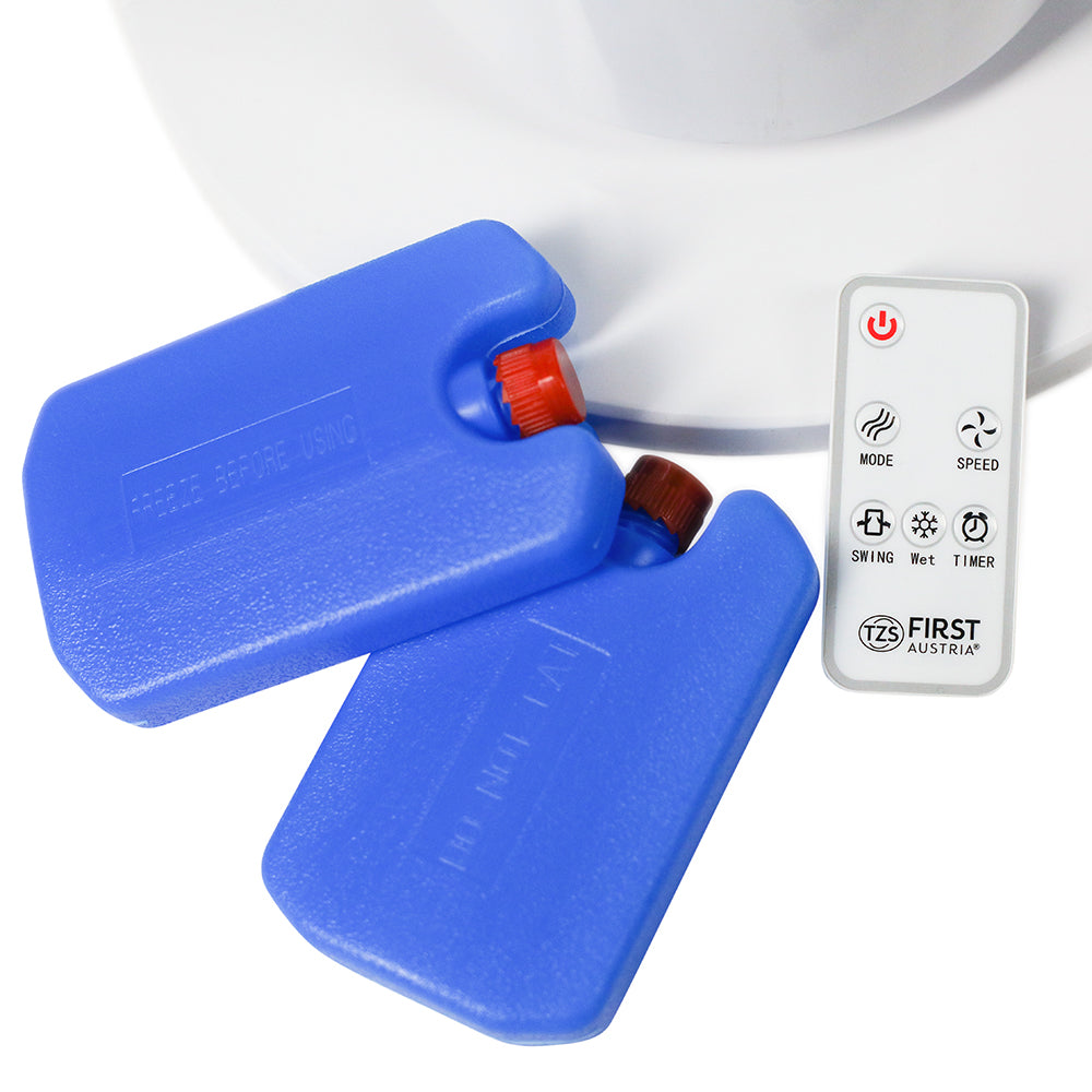 Ventilateur colonne blanc silencieux 60W avec télécommande et affichage digital