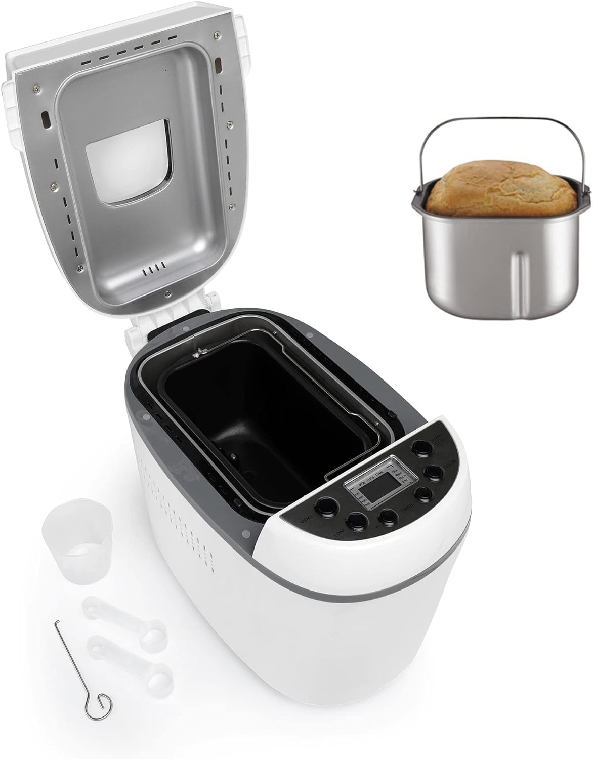 Machine à Pain Puissante 1.35kg avec Minuterie Numérique et 12 Programmes