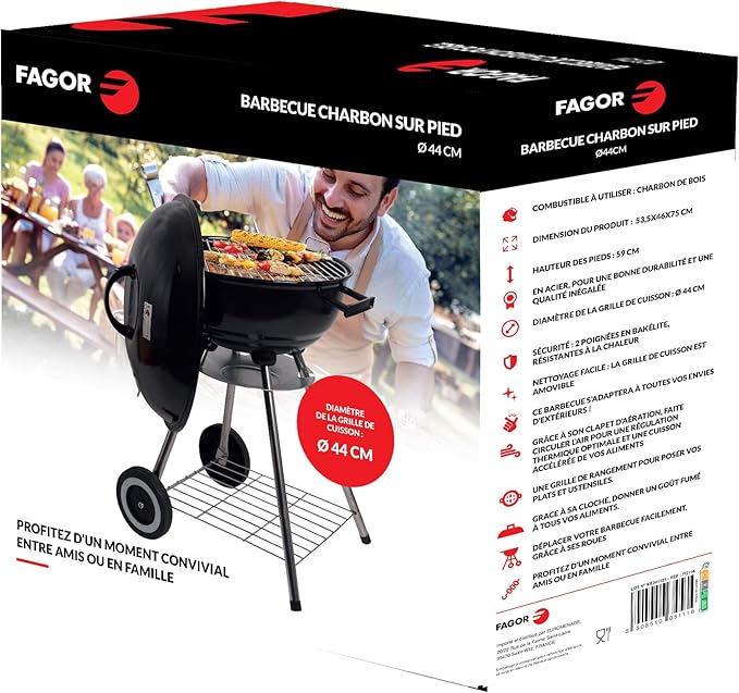 Barbecue sur pied FAGOR à charbon de bois pour des grillades inoubliables