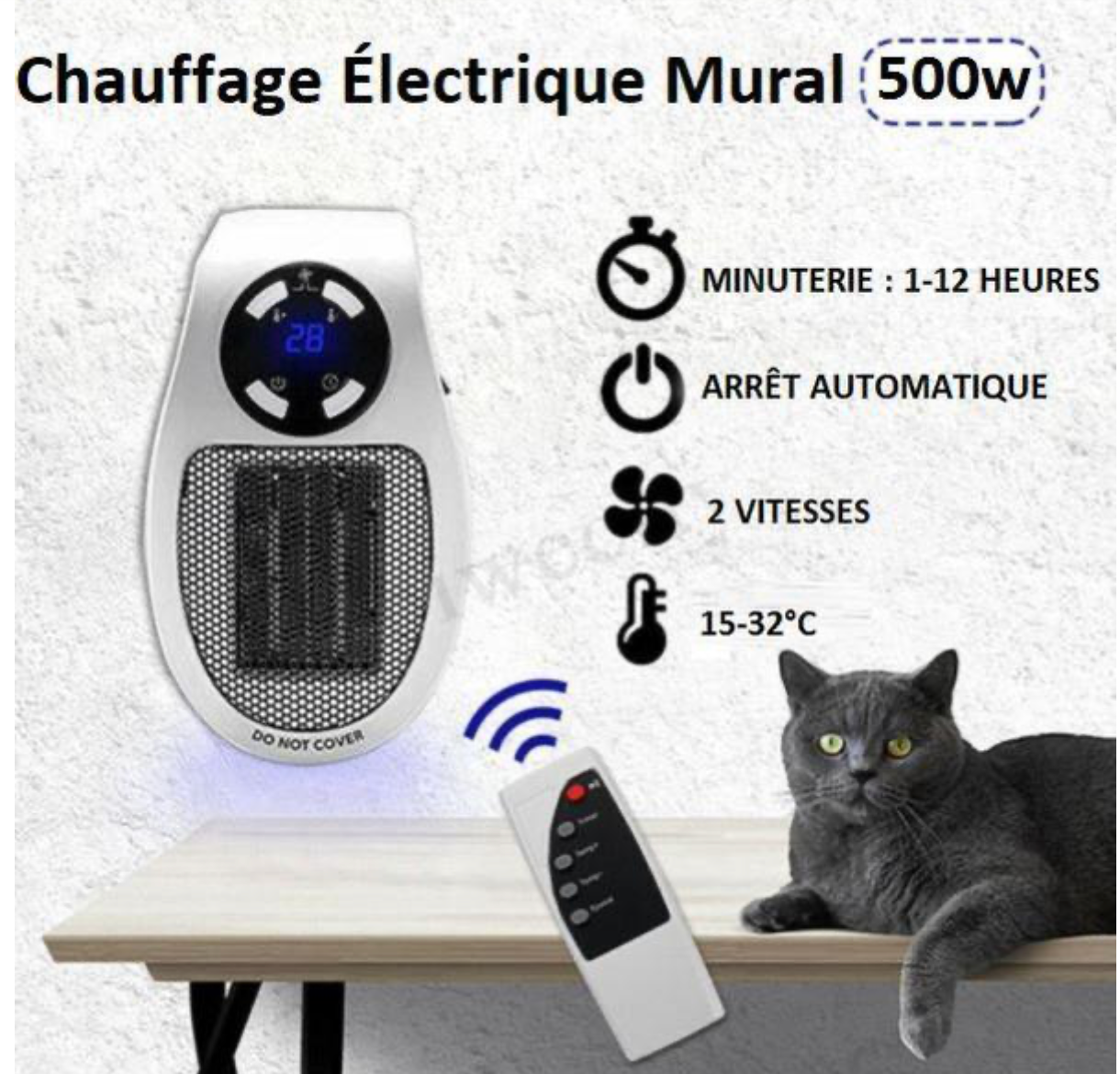Mini Radiateur Électrique Compact et Pratique