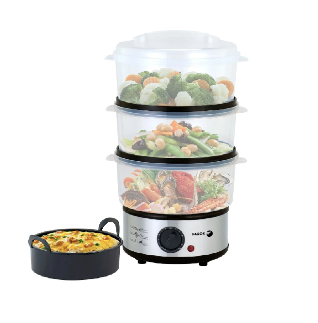 Cuiseur Vapeur 7.5L avec 3 Paniers et Minuteur Intégré