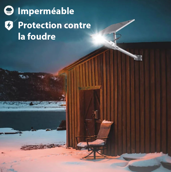 Lampadaire Solaire Économique avec 120 LED et Télécommande