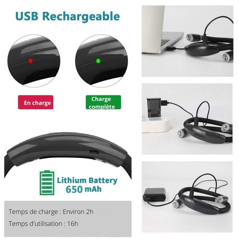 Lampe de lecture USB flexible et rechargeable pour toutes vos activités