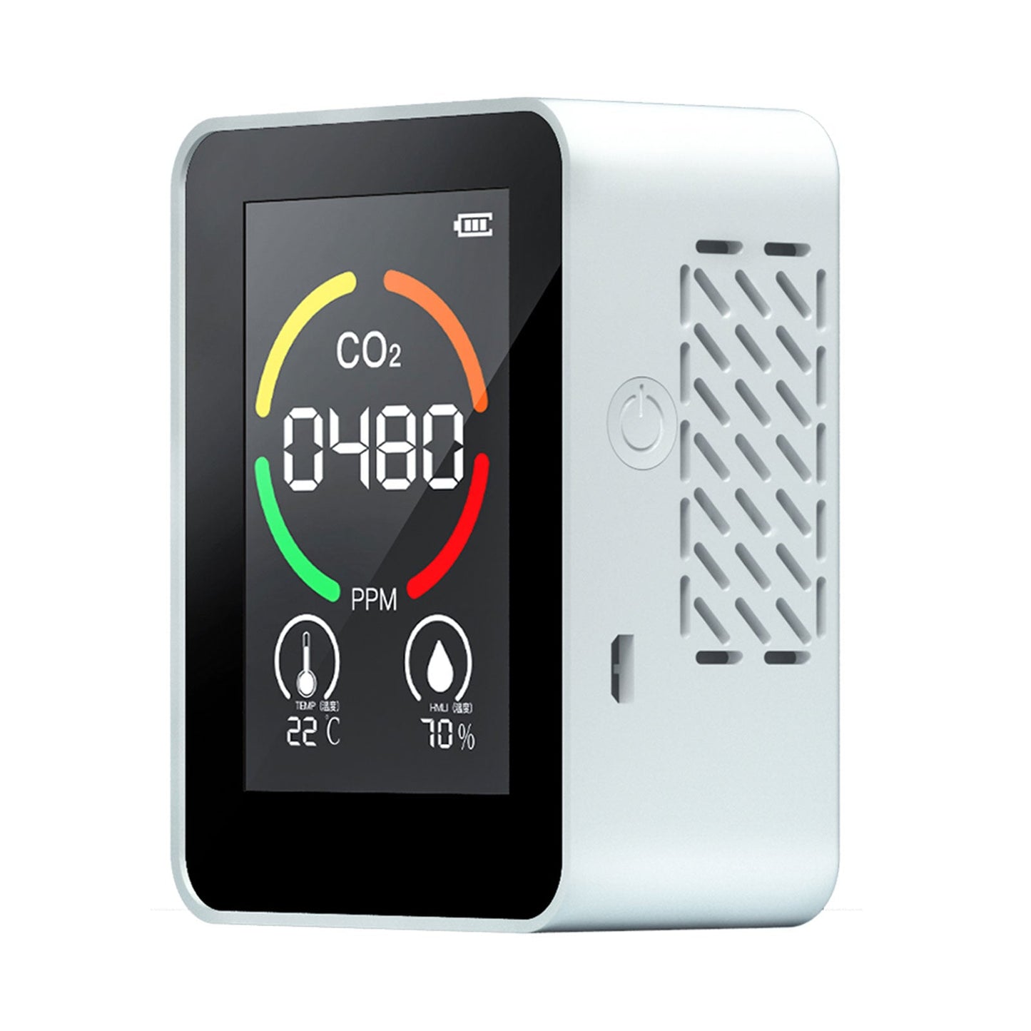 Moniteur de qualité d'air compact : CO2, humidité et température pour un environnement sain