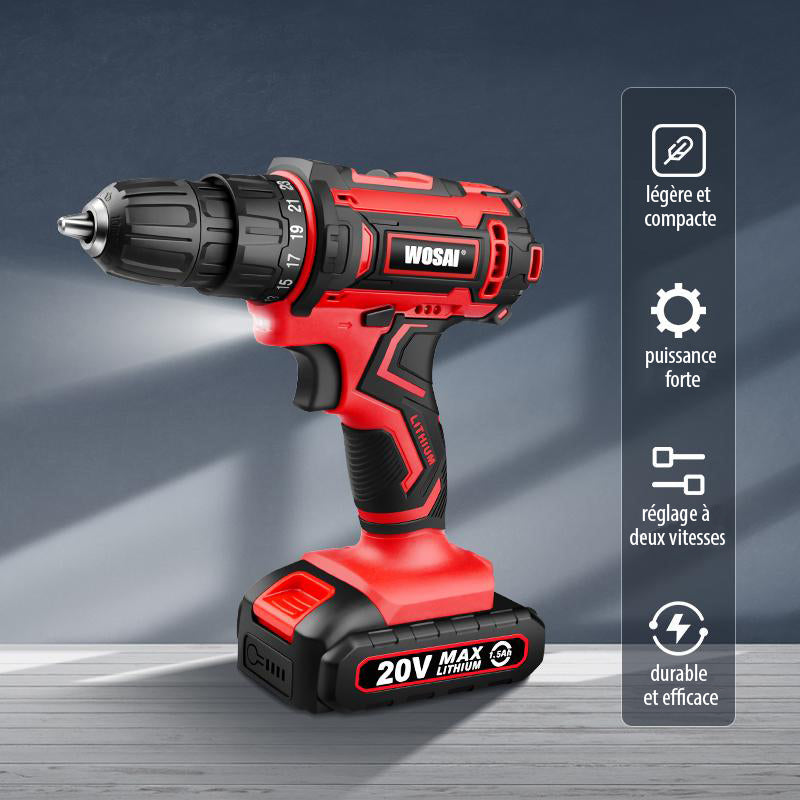 Perceuse Sans Fil 12V Légère et Puissante pour Tous vos Projets de Bricolage