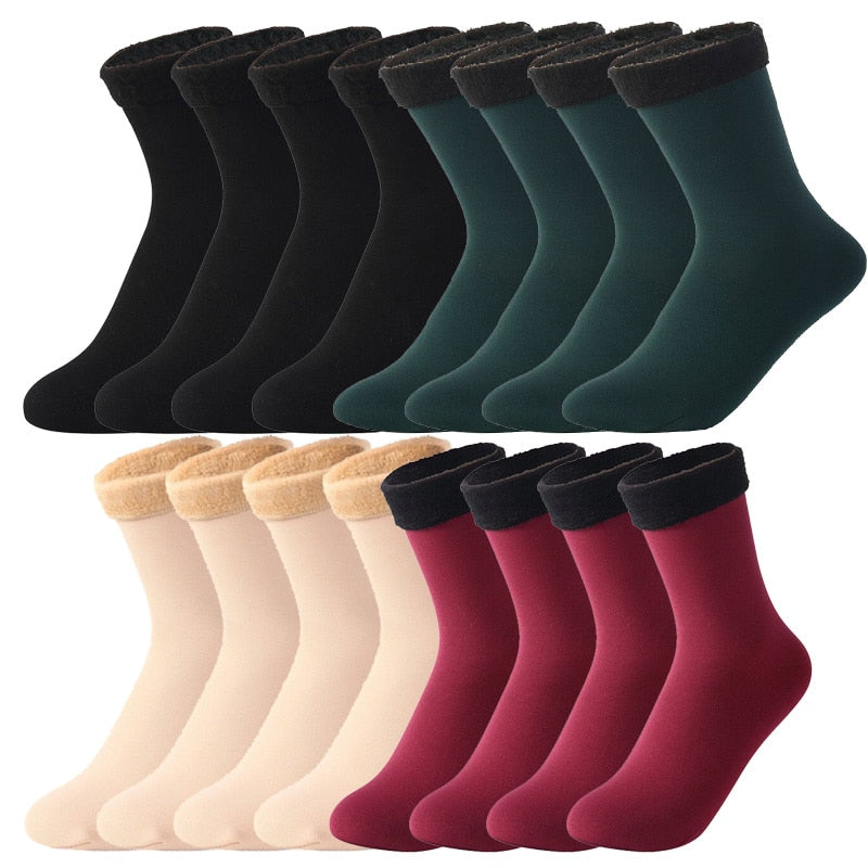 Chaussettes thermiques confortables - Lot de 8 paires idéal pour l’hiver