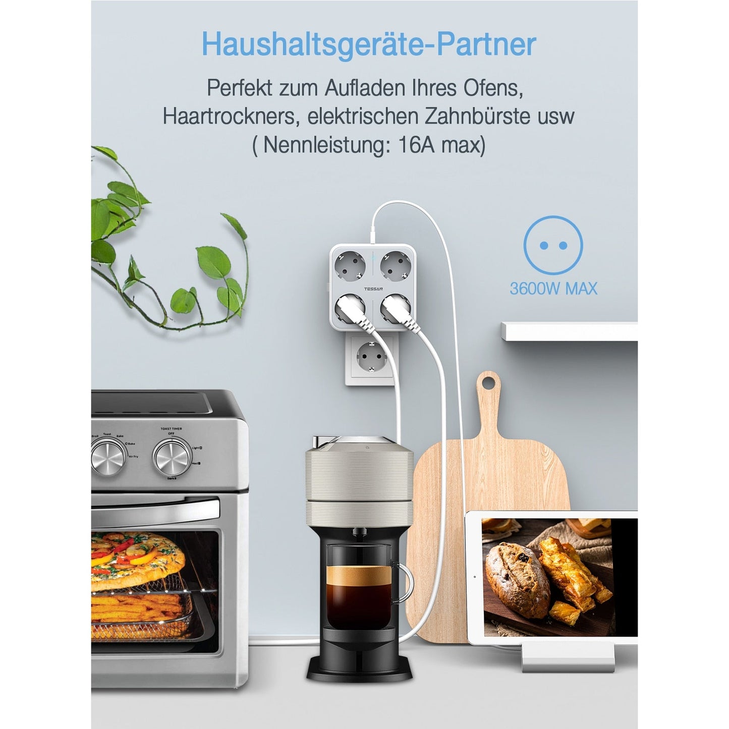 Multiprise Murale 7 en 1 - L'espace optimisé à portée de main