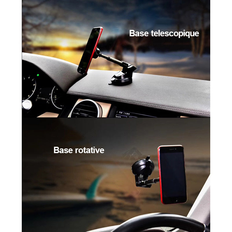 Support de téléphone magnétique télescopique pour voiture
