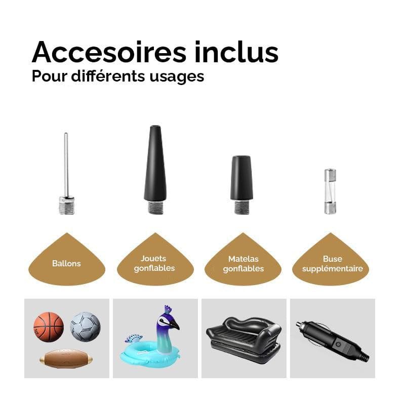 Gonfleur Compact Automatique pour Pneus et Accessoires