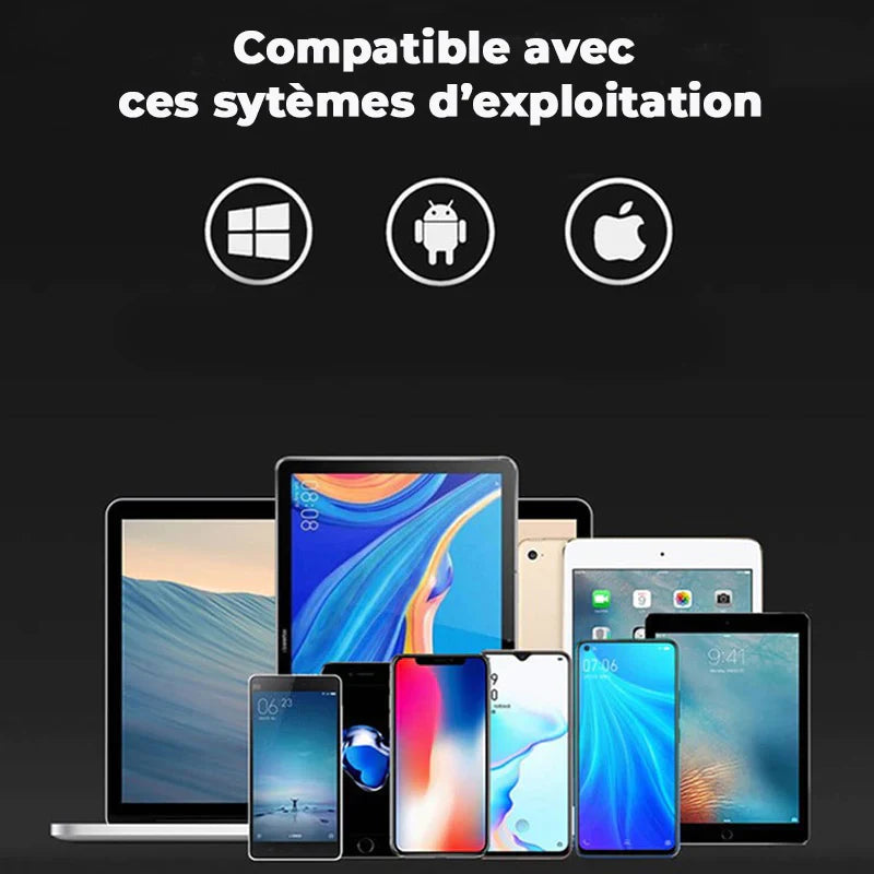 Clavier Pliable 2en1 avec Pavé Tactile - Idéal pour le Voyage !