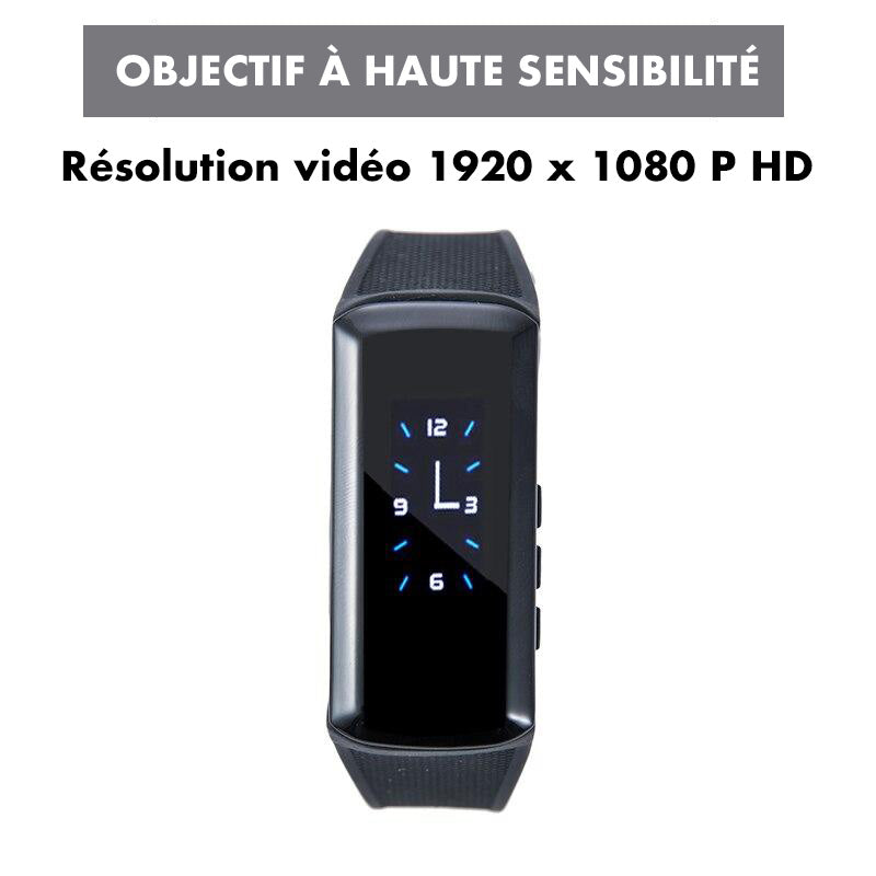 Montre espion intelligente avec caméra HD intégrée et enregistrement audio