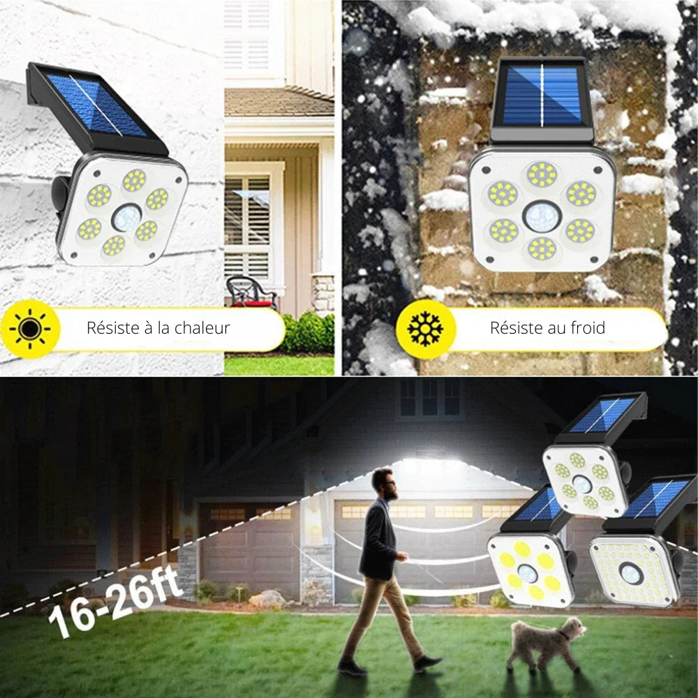 Applique Murale LED Solaire avec Détecteur de Mouvement - Éclairage Pratique et Écologique