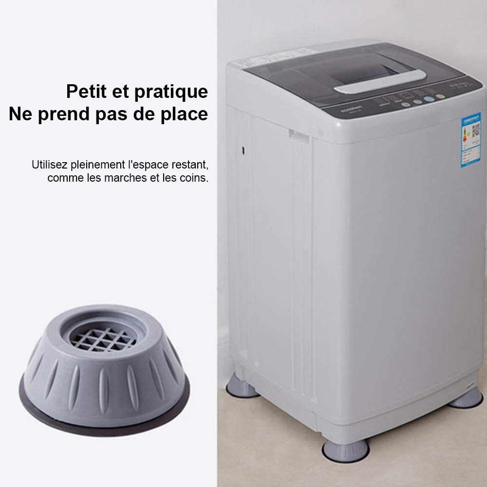 Patins anti-vibration en caoutchouc pour machine à laver - Pack de 4