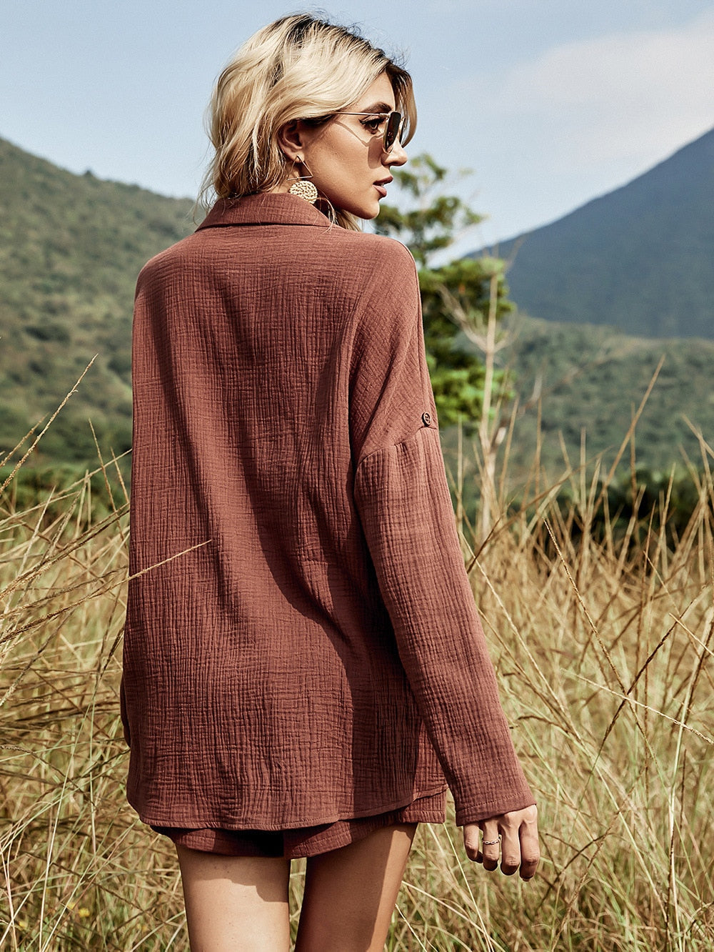 Ensemble 2 pièces en lin chic et confortable pour femme - Morgane