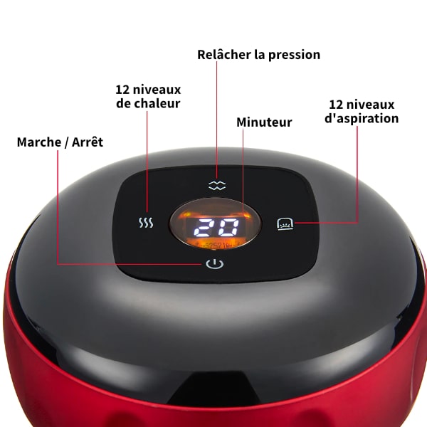 Ventouse Électrique Anti-Cellulite Intelligente avec Chauffage et Luminothérapie