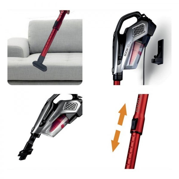 Aspirateur 600W avec support mural intégré - Puissance et élégance pour un nettoyage facile