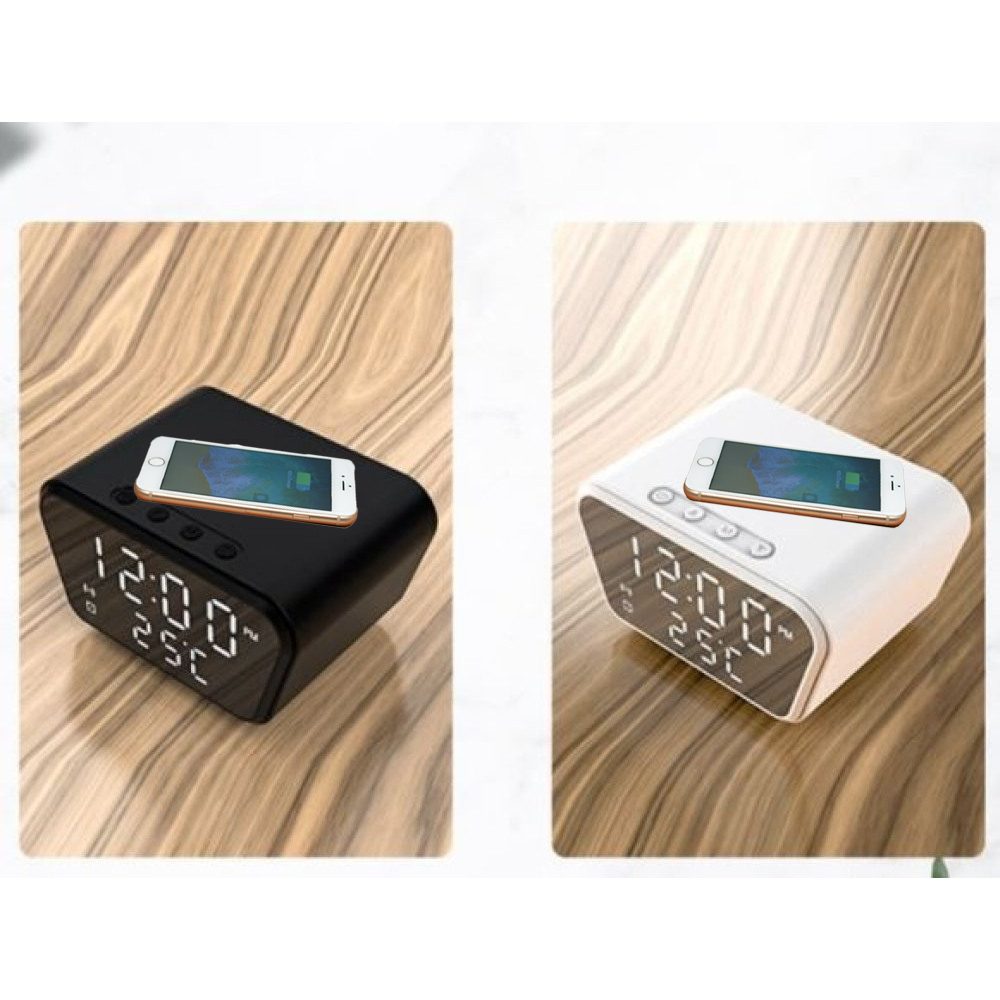 Réveil numérique moderne avec chargeur sans fil intégré – Livraison gratuite