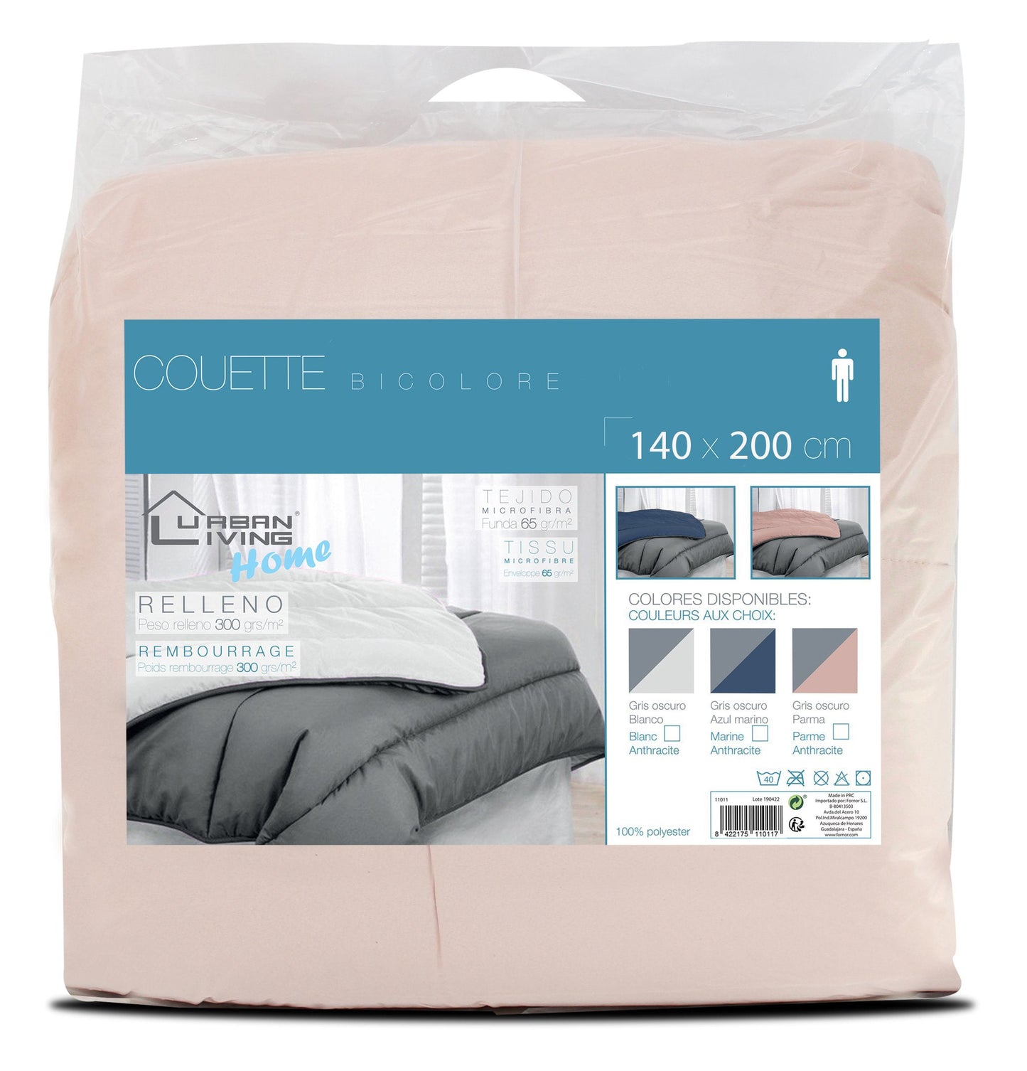 Couette Polyester 140 x 200 cm - Parfaite pour des Soirées Cocooning