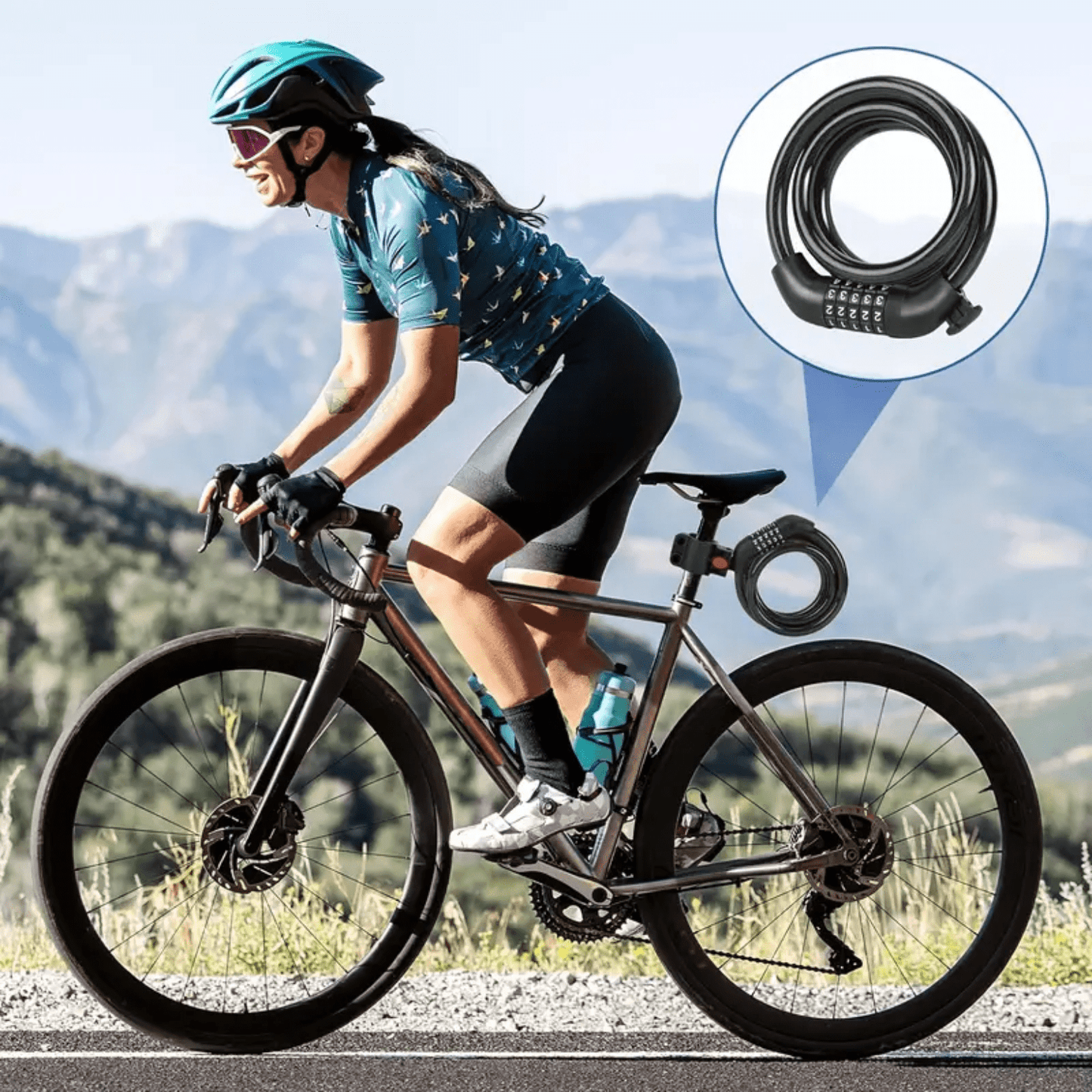 LockMaster™ – Câble anti-vol à code pour vélo, scooter et moto