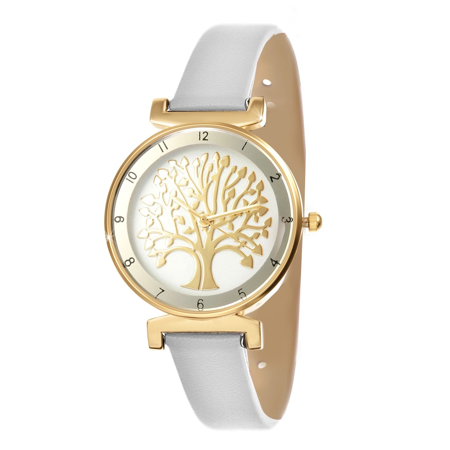 Montre Femme Arbre de Vie Élégante en Plaquage Haute Résistance