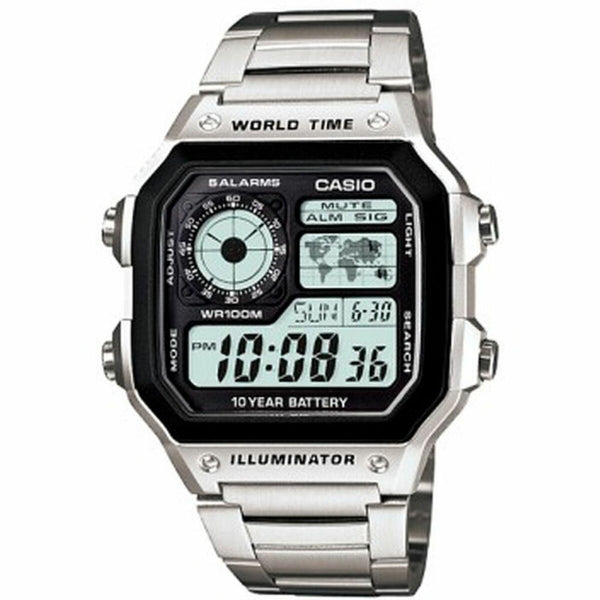 Montre à quartz Casio en acier inoxydable élégante et fonctionnelle