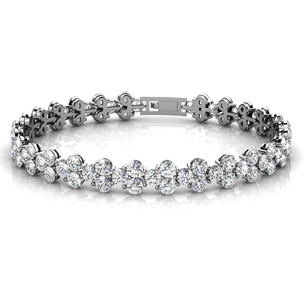Bracelet Princesse en Zircon Blanc avec 79 pierres scintillantes