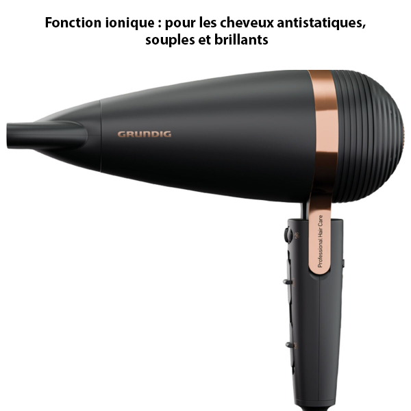 Sèche-cheveux Grundig 2300W - Puissant et Élégant avec 3 Vitesses et 2 Modes d'Air