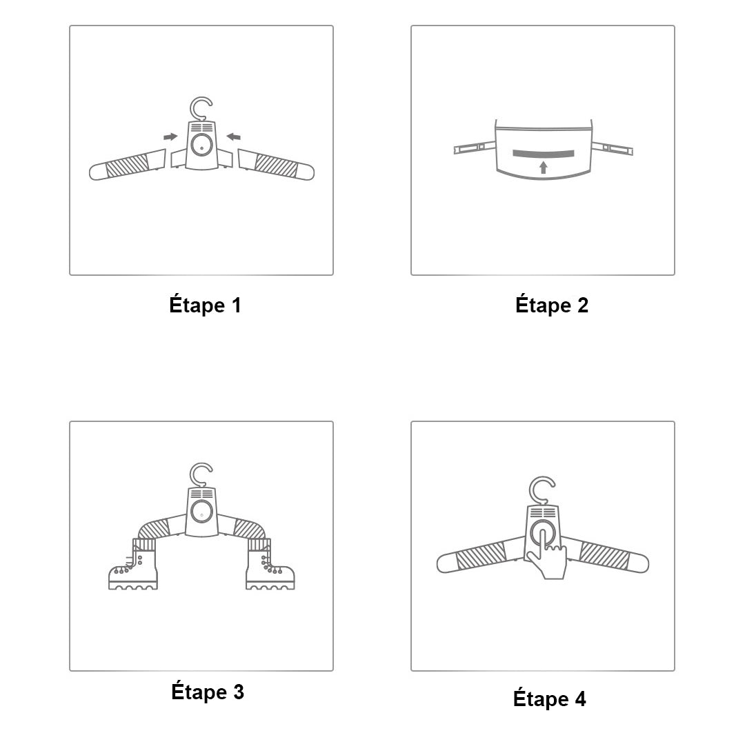 Séchoir électrique 2 en 1 pour linge et chaussures