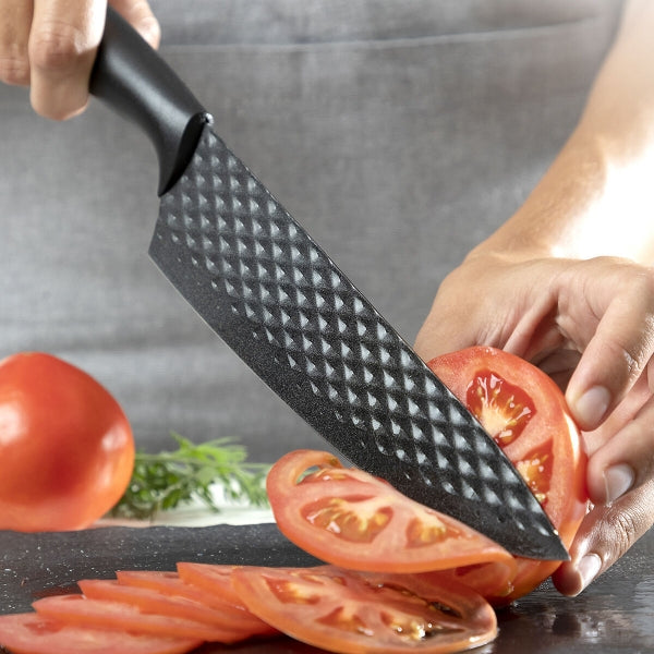 Ensemble de Cinq Couteaux de Cuisine en Acier Inoxydable Diamant et Éplucheur en Céramique