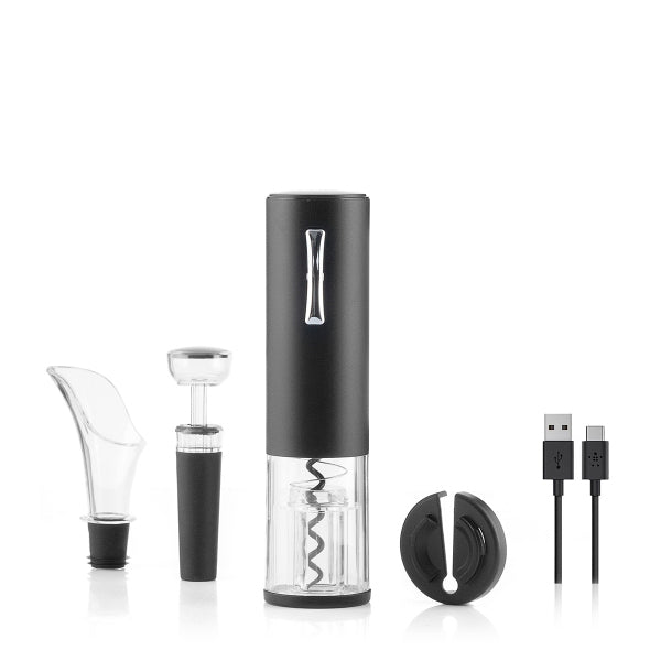 Tire-bouchon électrique rechargeable avec accessoires - Élégance et simplicité à chaque ouverture !