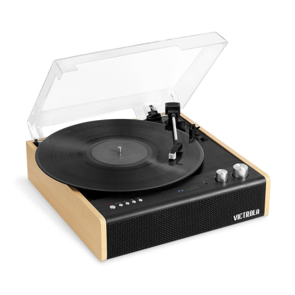 Tourne-disques Victrola vintage en bois avec connectivité USB et Bluetooth