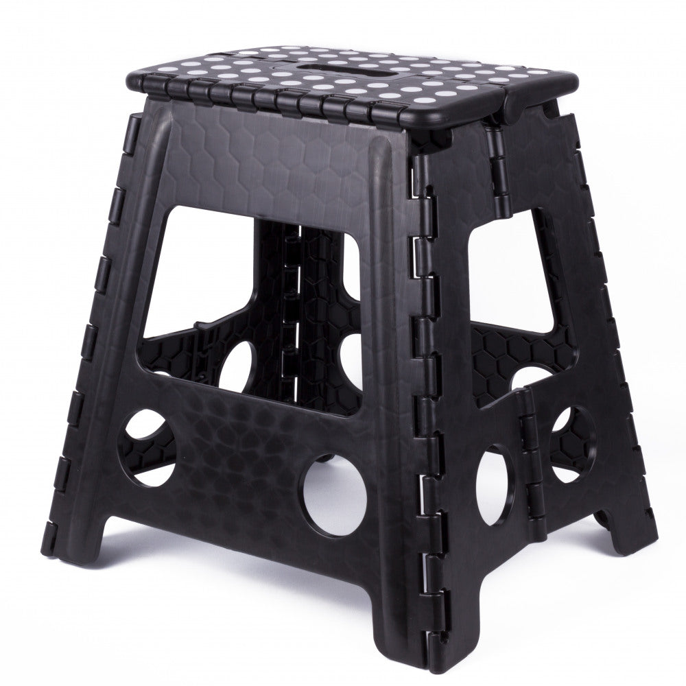 Tabouret Pliant Noir et Blanc - Charge 120 kg