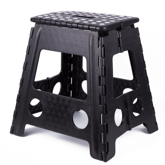 Tabouret Pliant Noir et Blanc - Charge 120 kg