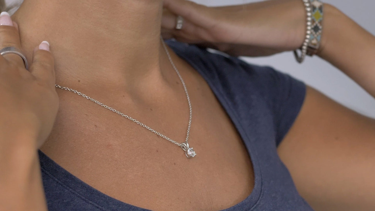 Collier Élégant en Argent avec 7 Pendentifs Interchangeables en Cristaux Swarovski