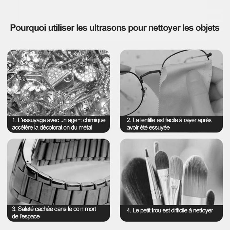Mini Nettoyeur à Ultrasons : Redonnez Éclat à Vos Objets Précieux