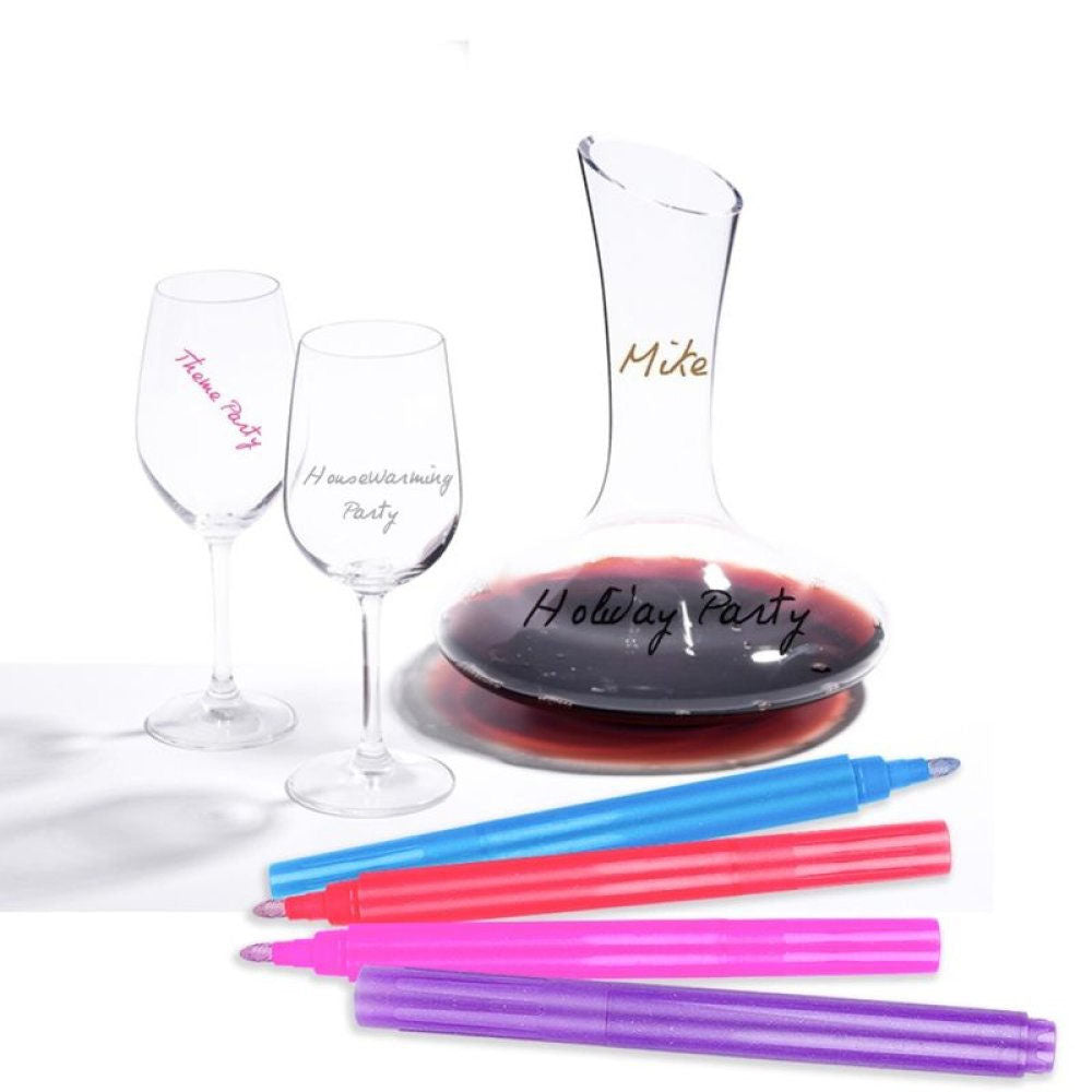 Pack de 8 Feutres Marqueurs Métalliques pour Personnaliser vos Verres
