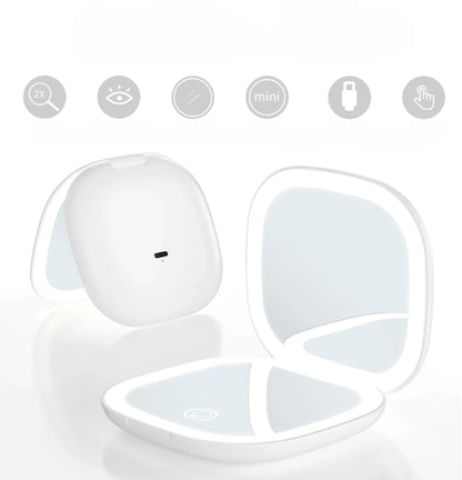 Mini Miroir LED USB Pratique et Élégant pour Votre Beauté