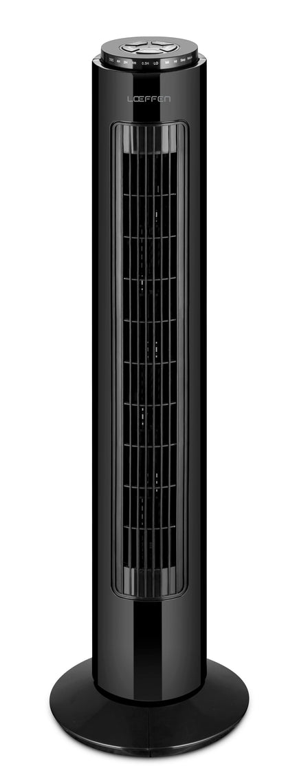 Ventilateur colonne noir avec télécommande 50W - Livraison offerte