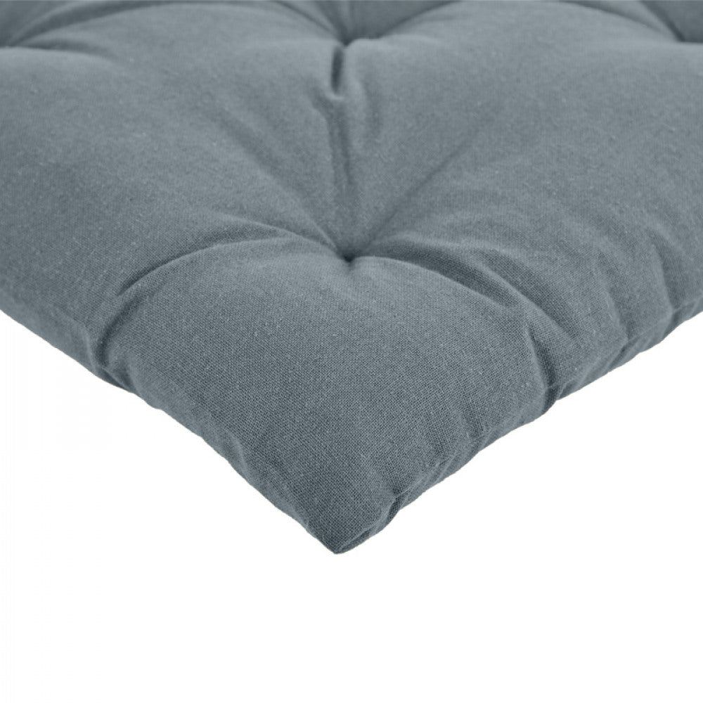 Coussin de chaise 40x40 en coton indigo - Confort et élégance