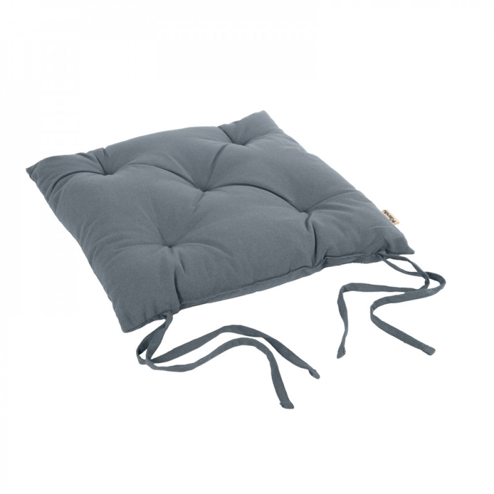 Coussin de chaise 40x40 en coton indigo - Confort et élégance