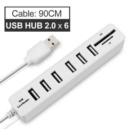 Multiprise USB 3 Ports avec Lecteur de Cartes SD pour Connectivité Facile