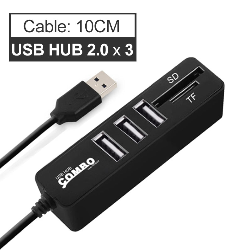 Multiprise USB 3 Ports avec Lecteur de Cartes SD pour Connectivité Facile