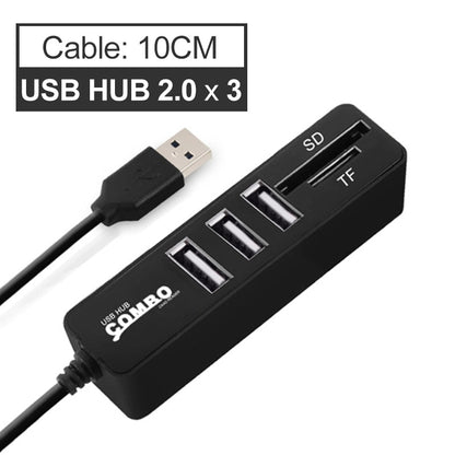 Multiprise USB 3 Ports avec Lecteur de Cartes SD pour Connectivité Facile