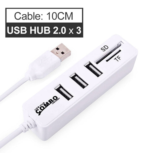 Multiprise USB 3 Ports avec Lecteur de Cartes SD pour Connectivité Facile