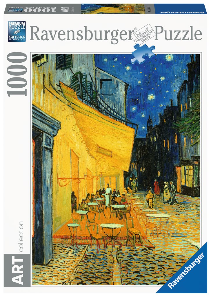 Lot de 2 Puzzles 1000 pièces : Plage de Palombaggia et Terrasse de Café de Van Gogh