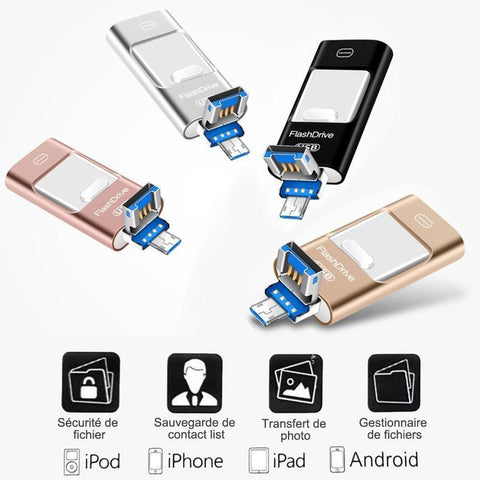 Clé USB 4 en 1 : Libérez l'espace de votre smartphone !