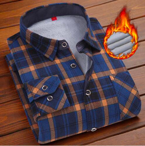 Chemise à Carreaux en Velours Épais pour Homme - Élégance et Confort Assurés