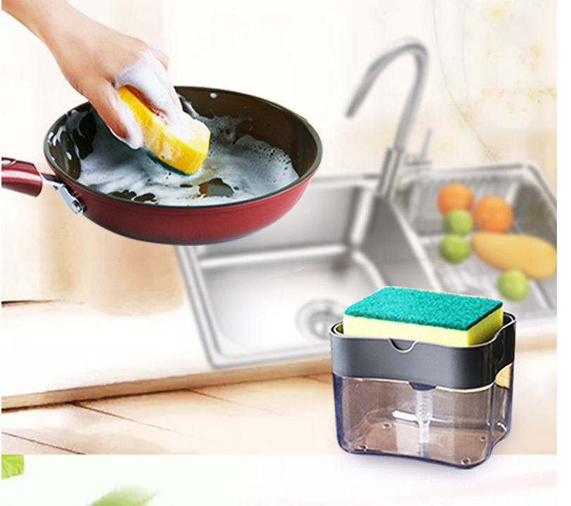 Distributeur de savon liquide pour éponge - Simplifiez votre vaisselle !